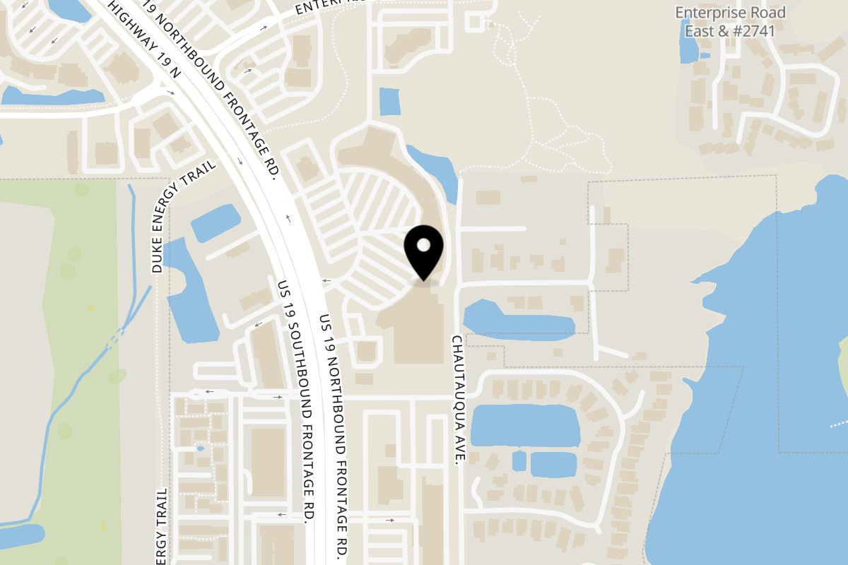 Map showing the location of Green Mint Vietnamese Fusion on 25821 US Hwy 19 N in Clearwater